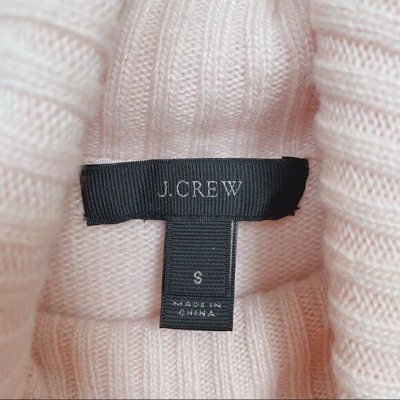 J. Crew Wool Blend Turtleneck Sweater Light Pastel Pink S - Picture 2 of 11